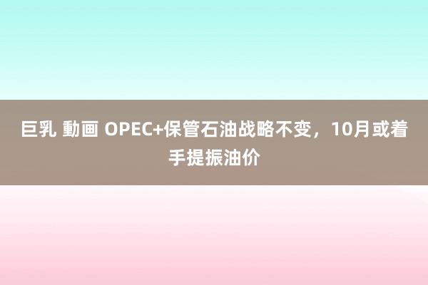 巨乳 動画 OPEC+保管石油战略不变，10月或着手提振油价