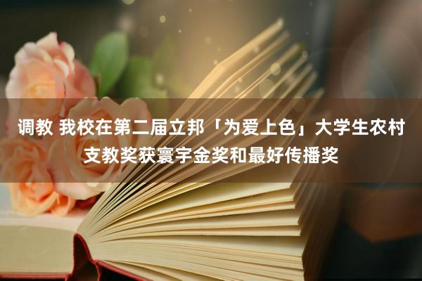 调教 我校在第二届立邦「为爱上色」大学生农村支教奖获寰宇金奖和最好传播奖